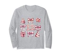 Coqueta de 12 cumpleaños para niña, Lazos Rosados, Fiesta de Doce años Manga Larga