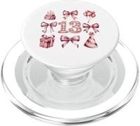 Coqueta de 13 cumpleaños para niña, Lazos Rosas de Trece años PopSockets PopGrip para MagSafe