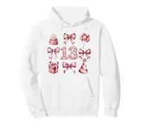 Coqueta de 13 cumpleaños para niña, Lazos Rosas de Trece años Sudadera con Capucha