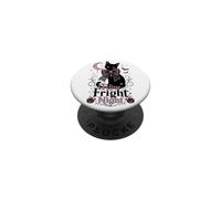 Coqueta de Gato Negro Feline Fright Night para Halloween PopSockets PopGrip Adhesivo