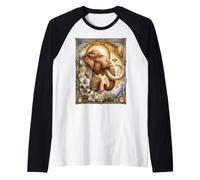 Coqueta de mamut lanudo, Rosas Florales cristianas de Pascua Camiseta Manga Raglan