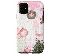 Coqueta de Navidad Rosa Suave niña Lindo Collage edredón Carcasa para iPhone 11