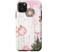 Coqueta de Navidad Rosa Suave niña Lindo Collage edredón Carcasa para iPhone 11 Pro MAX