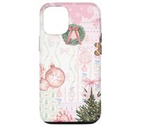 Coqueta de Navidad Rosa Suave niña Lindo Collage edredón Carcasa para iPhone 12/12 Pro