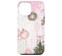 Coqueta de Navidad Rosa Suave niña Lindo Collage edredón Carcasa para iPhone 12 Pro MAX
