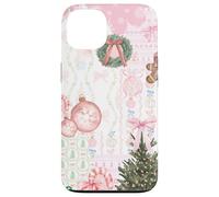 Coqueta de Navidad Rosa Suave niña Lindo Collage edredón Carcasa para iPhone 13
