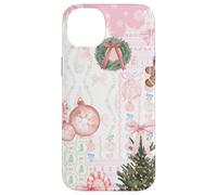 Coqueta de Navidad Rosa Suave niña Lindo Collage edredón Carcasa para iPhone 14 Plus