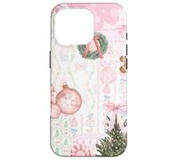 Coqueta de Navidad Rosa Suave niña Lindo Collage edredón Carcasa para iPhone 16 Pro