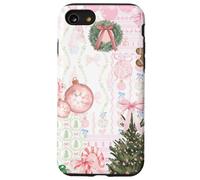 Coqueta de Navidad Rosa Suave niña Lindo Collage edredón Carcasa para iPhone SE (2020) / 7/8