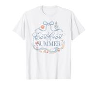 Coqueta de Verano de la Costa Este Bow Coastal Camiseta