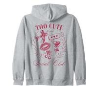 Coqueta Demasiado Lindo Para Cuidar Social Club De Moda Sudadera con Capucha