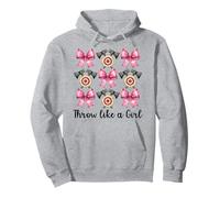 Coqueta lanzadora de hachas de lanzamiento de hachas Throw Like A Girl Sudadera con Capucha