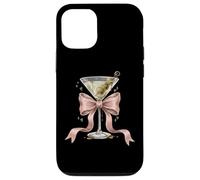 Coqueta Rosa Arco Y Cócteles Oliva Martini Bebiendo Chica Carcasa para iPhone 12/12 Pro
