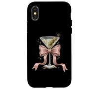Coqueta Rosa Arco Y Cócteles Oliva Martini Bebiendo Chica Carcasa para iPhone X/XS