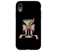 Coqueta Rosa Arco Y Cócteles Oliva Martini Bebiendo Chica Carcasa para iPhone XR