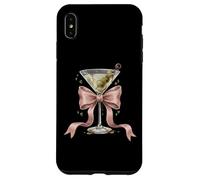 Coqueta Rosa Arco Y Cócteles Oliva Martini Bebiendo Chica Carcasa para iPhone XS MAX