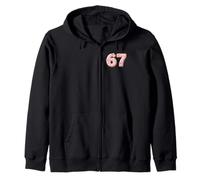Coquette 6 7 Six Seven Meme Pink Jengibre Navidad Sudadera con Capucha