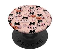 Coquette Aesthetic Pastel Goth Halloween Ghost Pumpkin PopSockets PopGrip Adhesivo