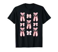 Coquette Ballet Dancer Shoes and Pink Bows Ballerina Girl Camiseta