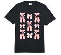 Coquette Ballet Dancer Shoes and Pink Bows Ballerina Girl Comfort Colors Adult Heavyweight T-Shirt