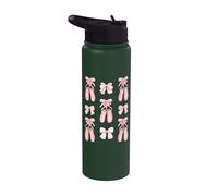 Coquette Ballet Dancer Shoes and Pink Bows Ballerina Girl Stainless Steel Insulated Water Bottle