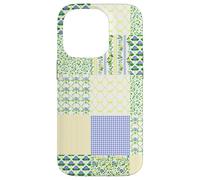 Coquette Botanic Floral Patchwork Quilt Aesthetic Soft Girl Carcasa para iPhone 14 Pro