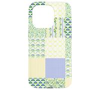 Coquette Botanic Floral Patchwork Quilt Aesthetic Soft Girl Carcasa para iPhone 15 Pro