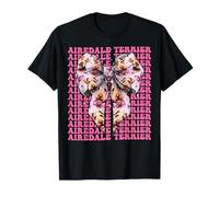 Coquette Bow Airedale Terrier Perro Niña Mamá Mamá Día de la Madre Camiseta