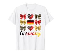 Coquette Bow Bandera Alemana Alemania Lindas Niñas Camiseta