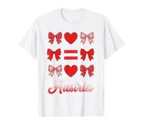 Coquette Bow Bandera austriaca Austria Lindas Niñas Camiseta