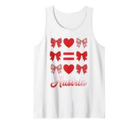 Coquette Bow Bandera austriaca Austria Lindas Niñas Camiseta sin Mangas