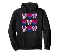 Coquette Bow Bisexual Bi Pride Flag Ribbon Ribbon Girl Sudadera con Capucha