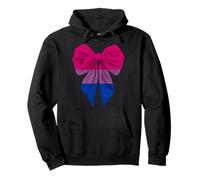 Coquette Bow Bisexual Bi Pride Flag Ribbon Ribbon Girl Sudadera con Capucha