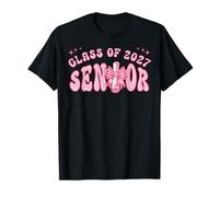 Coquette Bow Clase 2027 Graduación de último curso Camiseta