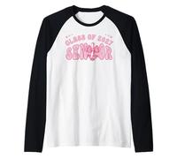 Coquette Bow Clase 2027 Graduación de último curso Camiseta Manga Raglan
