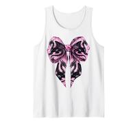 Coquette Bow con estampado de dragón, cinta rosa, cinta para niña Camiseta sin Mangas