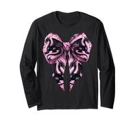 Coquette Bow con estampado de dragón, cinta rosa, cinta para niña Manga Larga
