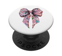 Coquette Bow Dermatología Enfermera Derm Niña Mamá Día de la Madre PopSockets PopGrip Adhesivo