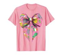 Coquette Bow Día de San Patricio Trébol Irlandés Rosa Chica Mamá Camiseta