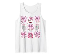 Coquette Bow Dialysis Tech Técnico de diálisis Chica Mamá Camiseta sin Mangas