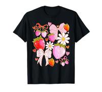 Coquette Bow Fresa Flor Silvestre Playa Vacaciones de Verano Camiseta