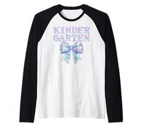 Coquette Bow I'm Ready for Kindergarten Girl Kid Kinder Crew Camiseta Manga Raglan