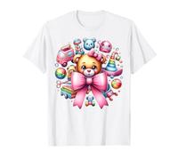 Coquette Bow, maestra de guardería, jardín de infantes, madre de prekínder, rosa Camiseta