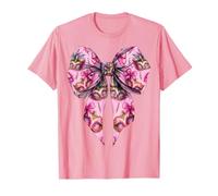 Coquette Bow Mardi Gras Carnaval Máscara Rosa Cinta Niña Mamá Camiseta