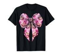 Coquette Bow Mardi Gras Carnaval Máscara Rosa Cinta Niña Mamá Camiseta