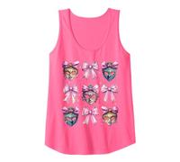 Coquette Bow Mardi Gras Carnaval Máscara Rosa Cinta Niña Mamá Camiseta sin Mangas