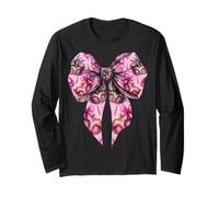 Coquette Bow Mardi Gras Carnaval Máscara Rosa Cinta Niña Mamá Manga Larga