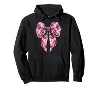 Coquette Bow Mardi Gras Carnaval Máscara Rosa Cinta Niña Mamá Sudadera con Capucha
