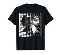 Coquette Bow Melanin Black History Month Girl Mama Pink Camiseta
