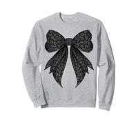 Coquette Bow Negro Gris Guepardo Leopardo Patrón Chica Mamá Sudadera